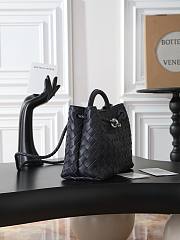 Okify Bottega Veneta Small Andiamo Bag Black Silver Hardware 25x22x10cm - 6