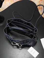 Okify Bottega Veneta Small Andiamo Bag Black Silver Hardware 25x22x10cm - 3