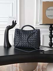 Okify Bottega Veneta Small Andiamo Bag Black Silver Hardware 25x22x10cm - 4