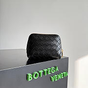 Okify Bottega Veneta Cosmetic Bag Black 16.5x10.5x9cm - 1