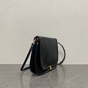 Okify Celine Soft Triomphe Besace Bag In Black Supple Shiny Lambskin 32x7x27cm - 5