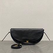 Okify Celine Halfmoon Soft Triomphe Bag In Black Supple Shiny Lambskin 46x19x10cm - 1