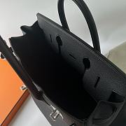 Okify Hermes Birkin HAC 40 Bag Black Togo Silver Hardware 40cm - 2