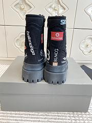 Okify Balenciaga Black Graffiti Boots Unisex - 6