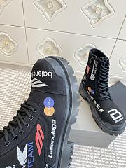 Okify Balenciaga Black Graffiti Boots Unisex - 5