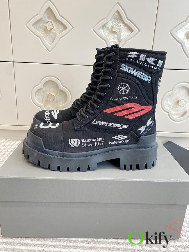 Okify Balenciaga Black Graffiti Boots Unisex - 1