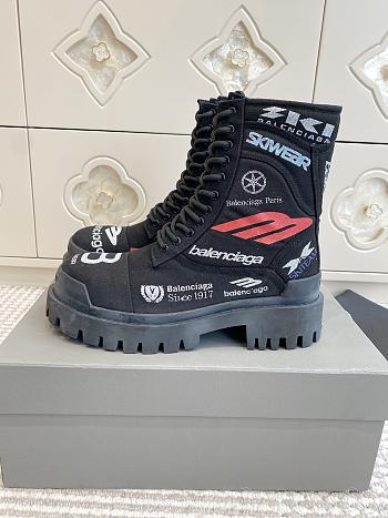 Okify Balenciaga Black Graffiti Boots Unisex