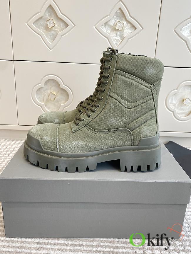 Okify Balenciaga Army Green Boots Unisex 26900 - 1