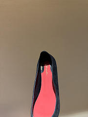 Okify Schiaparelli Black Suede Pointed Toe Heels 2cm - 5