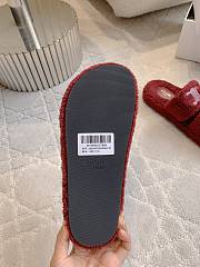 Okify Celine Women Wool Slippers Red - 3