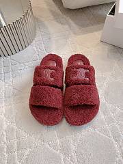 Okify Celine Women Wool Slippers Black  - 1