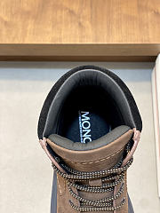 Okify Moncler Men Martin Boots Dark Brown Suede  - 4