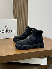 Okify Moncler Men Martin Boots Black Suede  - 1