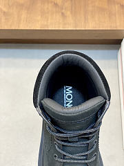 Okify Moncler Men Martin Boots Black Suede  - 6