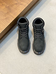 Okify Moncler Men Martin Boots Black Suede  - 3