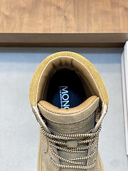 Okify Moncler Men Martin Boots Light Brown Suede  - 5