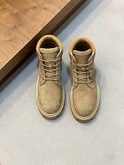 Okify Moncler Men Martin Boots Light Brown Suede  - 2