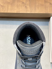 Okify Moncler Men Martin Boots Gray Suede  - 2