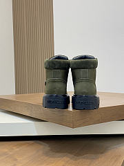Okify Moncler Men Martin Boots Army Green Suede  - 6