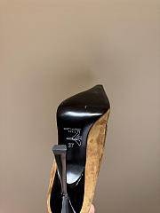 Okify YSL Metal Toe Trim Ankle Boots Brown 10.5cm - 6