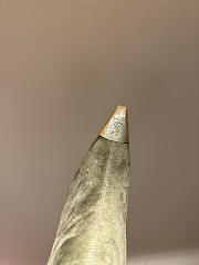 Okify YSL Metal Toe Trim Ankle Boots Green 10.5cm - 4