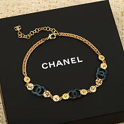 Okify CC Gold Bracelet Dark Blue Logo  - 1