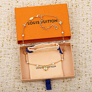 Okify Louis Vuitton Gold Necklace With Heart Charm And Pearl - 2