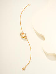 Okify Cartier Gold Bracelet Double Ring 26921 - 2