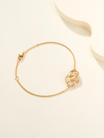 Okify Cartier Gold Bracelet Double Ring 26921