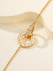 Okify Cartier Gold Bracelet Double Ring 26921 - 6