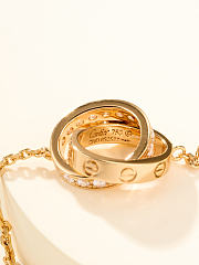 Okify Cartier Gold Bracelet Double Ring 26922 - 4