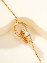 Okify Cartier Gold Bracelet Double Ring 26922 - 3