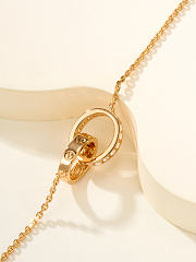 Okify Cartier Gold Bracelet Double Ring 26922 - 2