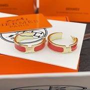 Okify Hermes Gold Earrings Red Pink - 6