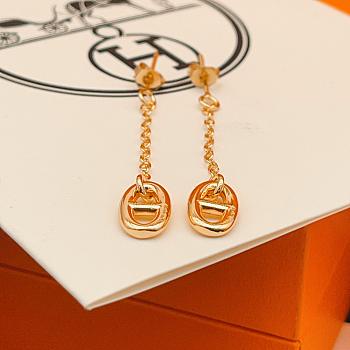 Okify Hermes Gold Earrings 26926