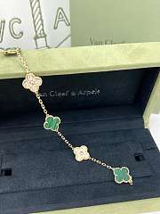Okify VCA Gold Bracelet Green And Diamonds - 3