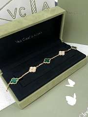 Okify VCA Gold Bracelet Green And Diamonds - 1