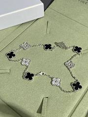 Okify VCA Silver Necklace Black And Diamonds - 3