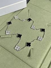 Okify VCA Silver Necklace Black And Diamonds - 1