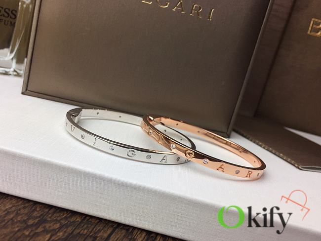 Okify Bvlgari Silver/Rose Gold Bracelet - 1