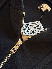 Okify Loewe Wool Zip-up Hoodie Jacket Black Unisex - 2