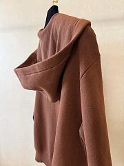Okify Loewe Wool Zip-up Hoodie Jacket Brown Unisex - 6
