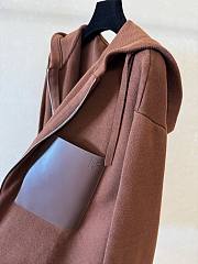 Okify Loewe Wool Zip-up Hoodie Jacket Brown Unisex - 4