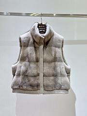 Okify Loro Piana Mink And Cashmere Patchwork Vest - 1