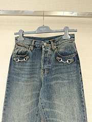 Okify Gucci Horsebit Blue Jeans  - 5