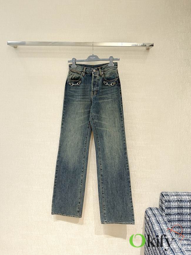 Okify Gucci Horsebit Blue Jeans  - 1