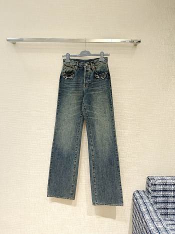 Okify Gucci Horsebit Blue Jeans 
