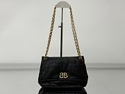 Okify Balenciaga Monaco Mini Bag Black Gold Hardware 24.8x22x12cm - 1