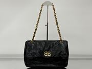 Okify Balenciaga Monaco Small Bag Black Gold Hardware 28x18x10cm - 1