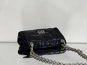Okify Balenciaga Monaco Mini Bag Black Silver Hardware 24.8x22x12cm - 5